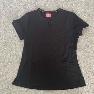 Ava Therese Zavate Cheetah Jacquard Black Scrub Top and Joggers Set size Small